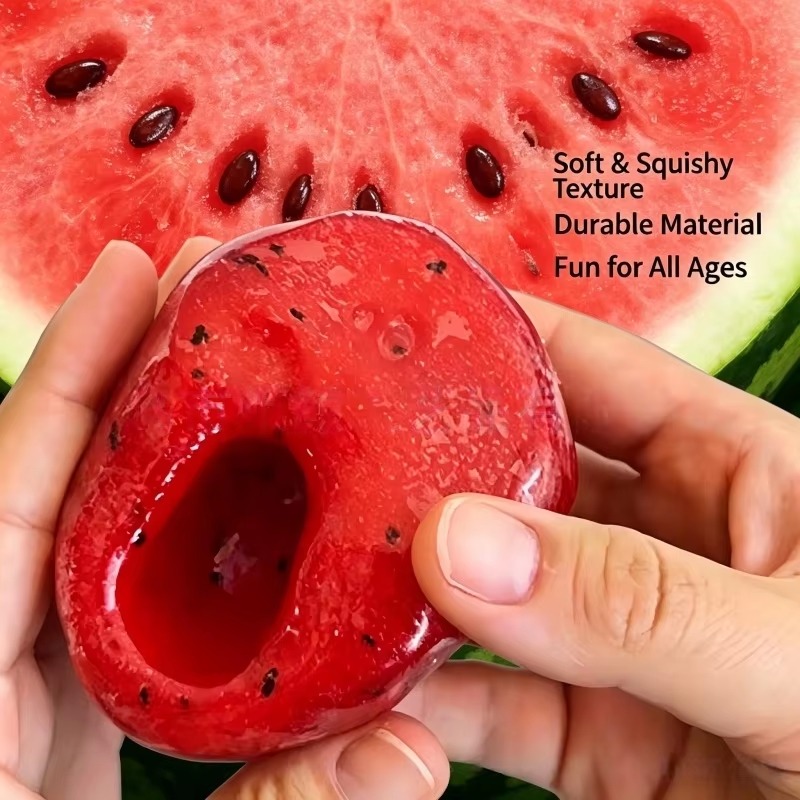 Party Games Graduation - Realistic Watermelon Squishy Toy 3 Fruit
