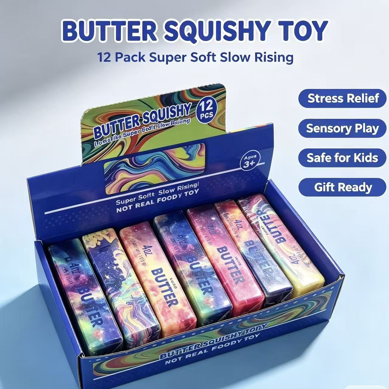 1-12pcs Squishy Butter Stick F - Party Games Graduation 评论和价格