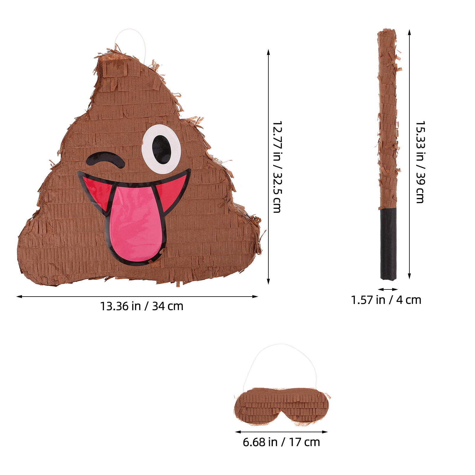 1Set Poop Pinata Set with Stic - Party Games Kids And Adults 评论和价格