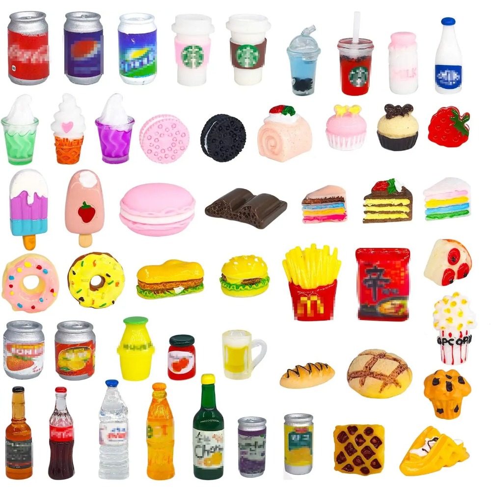 50Pcs Miniature Food Drink Bot - Party Games You Can Play 评论和价格