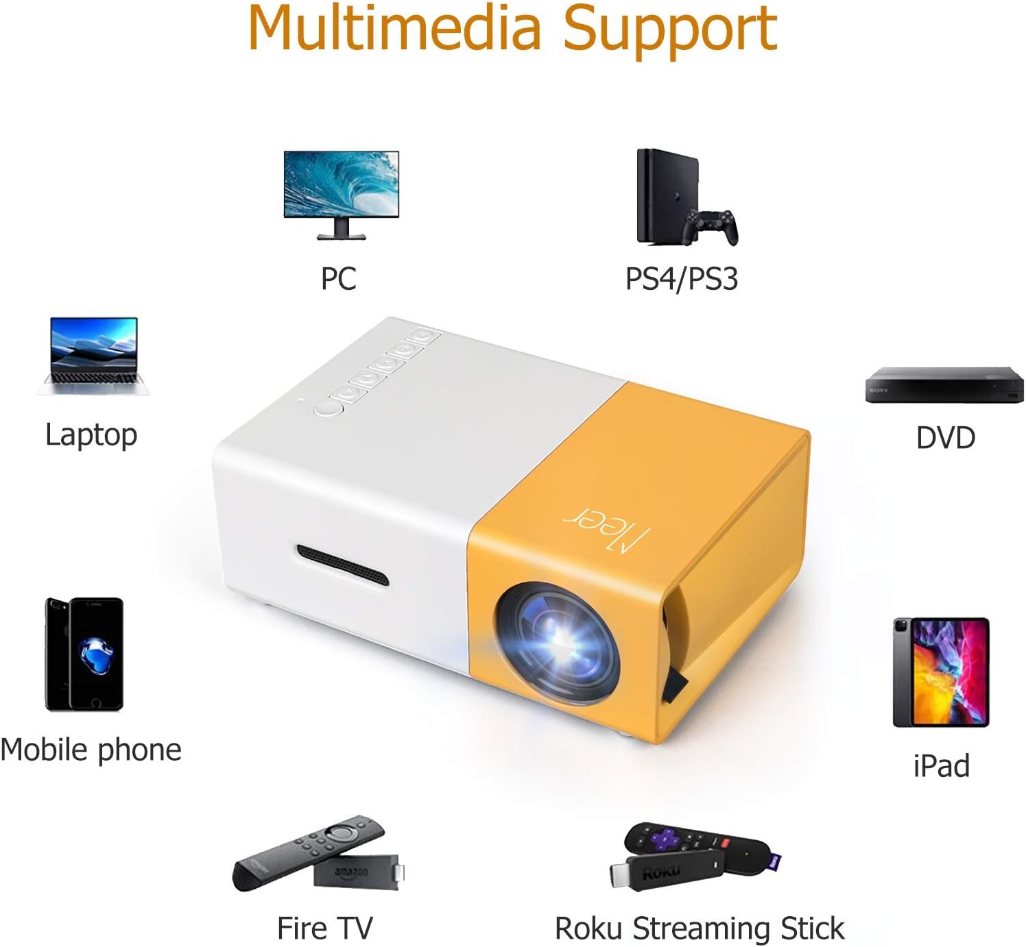 Mini Projector, Meer Portable  - Party Games Android 评论和价格