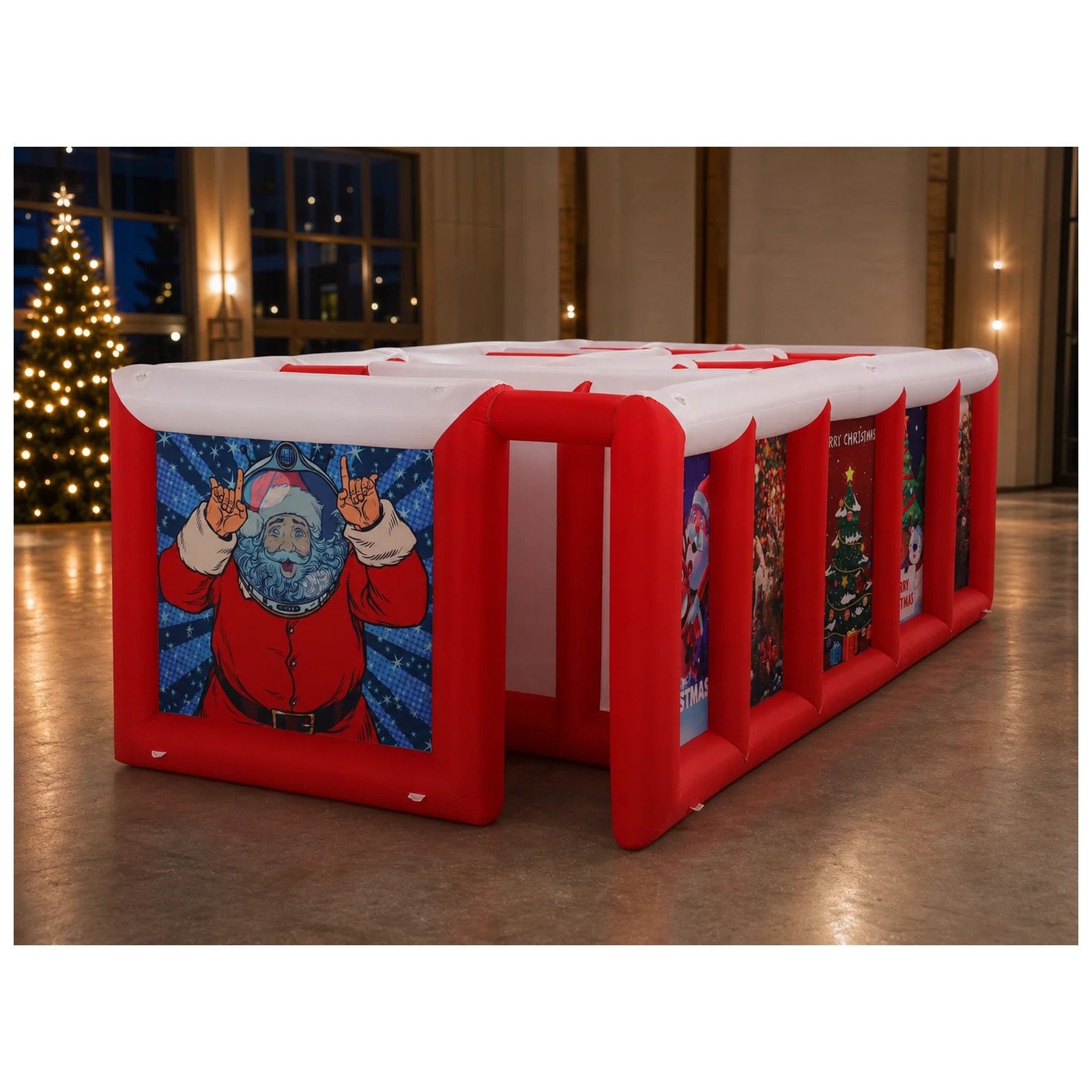 Large Red White Flat Roof Infl - Party Games Kids And Adults 评论和价格